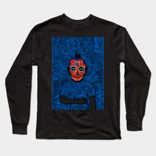 Commemorate NFT Character - MaleMask Doodle by Satoshi Nakamoto on TeePublic Long Sleeve T-Shirt